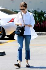 LILY COLLINS Out for Lunch in Los Angeles 08/18/2017