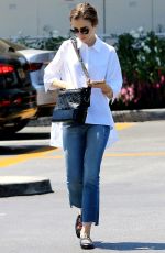 LILY COLLINS Out for Lunch in Los Angeles 08/18/2017