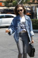 LILY COLLINS Out Shopping in West Hollywood 08/05/2017
