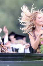 LILY JAMES on the Set of Mamma Mia: Here We Go Again 08/24/2017