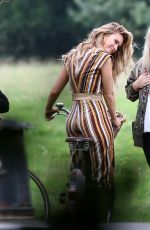 LILY JAMES on the Set of Mamma Mia: Here We Go Again 08/24/2017