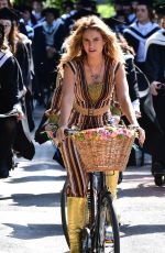 LILY JAMES on the Set of Mamma Mia: Here We Go Again 08/24/2017