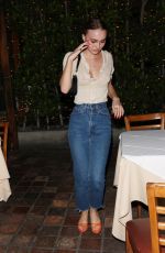 LILY-ROSE DEPP at Ago Restaurant in West Hollywood 08/06/2017