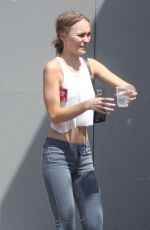 LILY-ROSE DEPP Out for Lunch in West Hollywood 08/23/2017