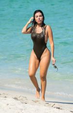 LIZIANE GUTIERREZ in Swimsuit at a Beach in Miami 08/14/2017