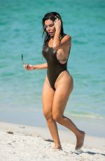 LIZIANE GUTIERREZ in Swimsuit at a Beach in Miami 08/14/2017