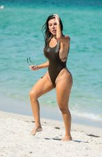 LIZIANE GUTIERREZ in Swimsuit at a Beach in Miami 08/14/2017