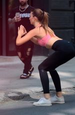 LORENA RAE in Tights Out and About in New York 08/20/2017