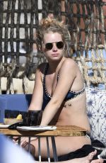 LOTTIE MOSS in Bikini at a Beach in Mykonos 07/31/2017