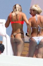 LOUISA JOHNSON and CHLOE PAIGE in in Bikinis on Vacation in Ibiza 08/18/2017