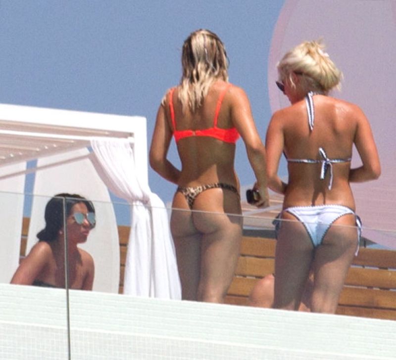 LOUISA JOHNSON and CHLOE PAIGE in in Bikinis on Vacation in Ibiza 08/18/201...