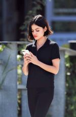 LUCY HALE Heading to the Set of Life Sentence in Burnaby 08/25/2017