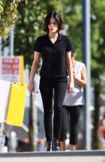 LUCY HALE Heading to the Set of Life Sentence in Burnaby 08/25/2017