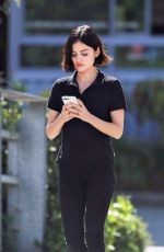 LUCY HALE Heading to the Set of Life Sentence in Burnaby 08/25/2017