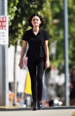 LUCY HALE Heading to the Set of Life Sentence in Burnaby 08/25/2017