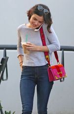 LUCY HALE Leaves Starbucks in Burnaby 08/10/2017
