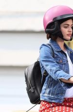 LUCY HALE on a Vespa on the Set of Life Sentence in Vancouver 08/11/2017