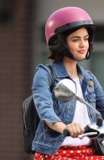 LUCY HALE on a Vespa on the Set of Life Sentence in Vancouver 08/11/2017