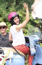 LUCY HALE on a Vespa on the Set of Life Sentence in Vancouver 08/11/2017