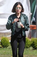 LUCY HALE on the Set of Life Sentence at Burnaby 08/25/2017