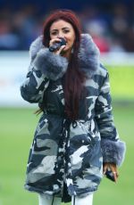 LYDIA LUCY Performs at Friendly Match Between Billericay Town and West Ham United 08/08/2017