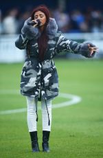 LYDIA LUCY Performs at Friendly Match Between Billericay Town and West Ham United 08/08/2017