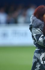LYDIA LUCY Performs at Friendly Match Between Billericay Town and West Ham United 08/08/2017