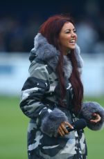 LYDIA LUCY Performs at Friendly Match Between Billericay Town and West Ham United 08/08/2017
