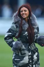 LYDIA LUCY Performs at Friendly Match Between Billericay Town and West Ham United 08/08/2017