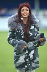 LYDIA LUCY Performs at Friendly Match Between Billericay Town and West Ham United 08/08/2017