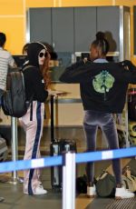MADELAINE PETSCH and ASHLEIGH MURRAY at Airport in Vancouver 08/1/2017