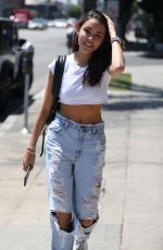 MADISON BEER in Ripped Jeans Out in Los Angeles 08/09/2017