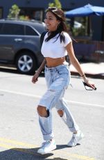 MADISON BEER in Ripped Jeans Out in Los Angeles 08/09/2017