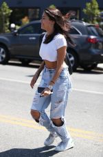 MADISON BEER in Ripped Jeans Out in Los Angeles 08/09/2017