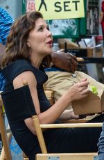 MAGGIE GYLLENHALL on the Set of The Kindergarten Teacher in New York 08/06/201