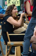 MAGGIE GYLLENHALL on the Set of The Kindergarten Teacher in New York 08/06/201