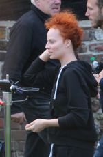 MARGOT ROBBIE as Queen Elizabeth I on the Set of Mary Queen of Scots Movie in Goldthorpe 08/21/2017
