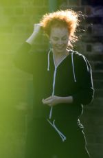 MARGOT ROBBIE as Queen Elizabeth I on the Set of Mary Queen of Scots Movie in Goldthorpe 08/21/2017