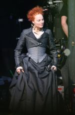 MARGOT ROBBIE as Queen Elizabeth I on the Set of Mary Queen of Scots Movie in Goldthorpe 08/21/2017
