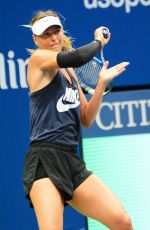 MARIA SHARAPOVA Practicing at Arthur Ashe Stadium at Usta Billie Jean King National Tennis Center 08/26/2017