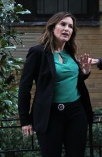 MARISKA HARGITAY on the Set of Law and Order: SVU in New York 08/08/2017