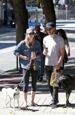 MELISSA BENOIST and Chris Wood Walks Their Dogs on National Dog Day in Vancouver 08/26/2017