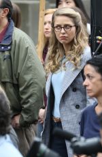 MELISSA BENOIST on the Set of Supergirl in Vancouver 08/30/2017