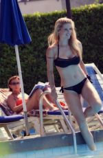 MICHELLE HUNZIKER in Bikini at a Pool in Mendrisio 08/03/2017