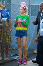 MILEY CYRUS Arrives at Jimmy Kimmel Live in Los Angeles 08/26/2017