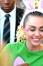 MILEY CYRUS Arrives at Jimmy Kimmel Live in Los Angeles 08/26/2017
