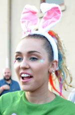 MILEY CYRUS Arrives at Jimmy Kimmel Live in Los Angeles 08/26/2017
