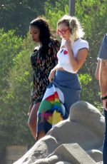 MILEY CYRUS on the Set of a Photoshoot for The Voice in Malibu 08/10/2017