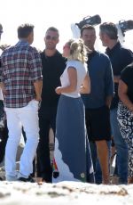 MILEY CYRUS on the Set of a Photoshoot for The Voice in Malibu 08/10/2017