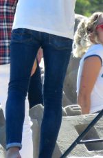 MILEY CYRUS on the Set of a Photoshoot for The Voice in Malibu 08/10/2017